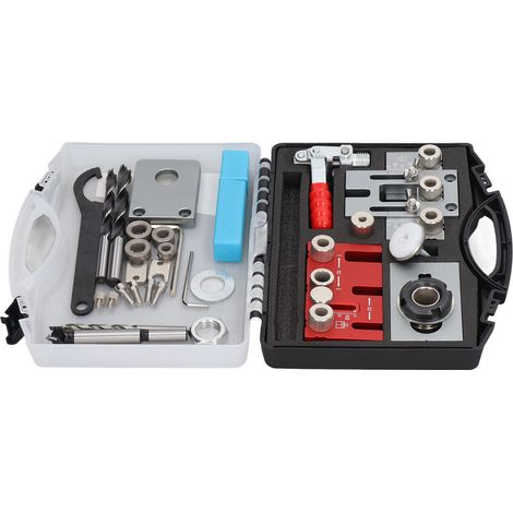 Gabarit de perçage pour tourillons en alliage d'aluminium, ensemble d'outils de guidage pour trous de chevilles, kit pour menuiserie (1/5)