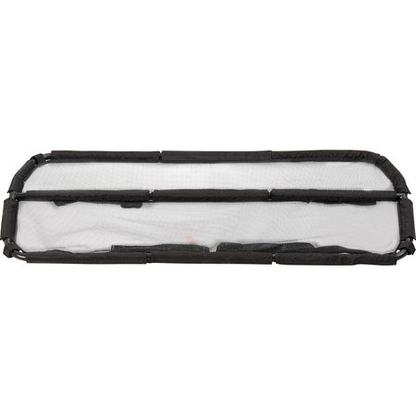 Mophorn Hunde-Autobarriere – 116 cm breite Auto-Trennwand für den Laderaum. Universell passende Fahrzeug-Haustierbarriere mit durchsichtigem Netzgewebe für kleine SUVs, LKWs und Fahrzeuge, Schwarz