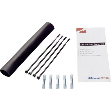 Hellermann Tyton 380-04019 Conjunto de conexión termorretráctil negro