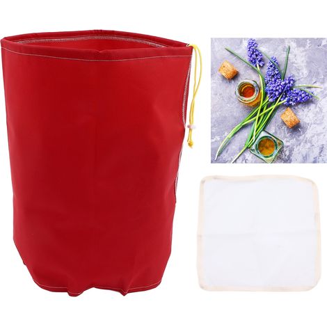 Bolsa de filtro de extracción de 5 galones, poliéster de 160 µm, 30 cm x 45 cm, bolsa para hierbas y plantas con cordón ajustable. (1/5)