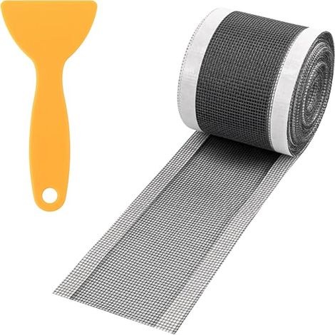 Hair Filter, 10 cm x 10 m Shower Catcher with Plastic Spatula, Prevents Blocking, Adhesive Sieve, Self-Adhesive, Anti Clogging, with Spatula, for Bathroom, Bath, Kitchen (1/5)