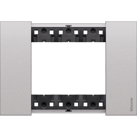 BTICINO KA4803KS - Placca Living Now 3 Moduli Steel Zama Serie Civile