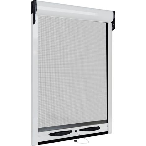 Zanzariera a rullo per finestra scorrevole verticale 140x170cm bianco (1/5)