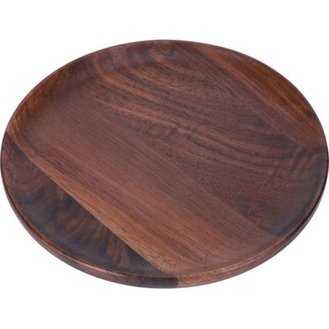 Plateau De Service - Bois Naturel - Pour Fruits Et Repas - Design Élégant - 1 Pièce (1/5)