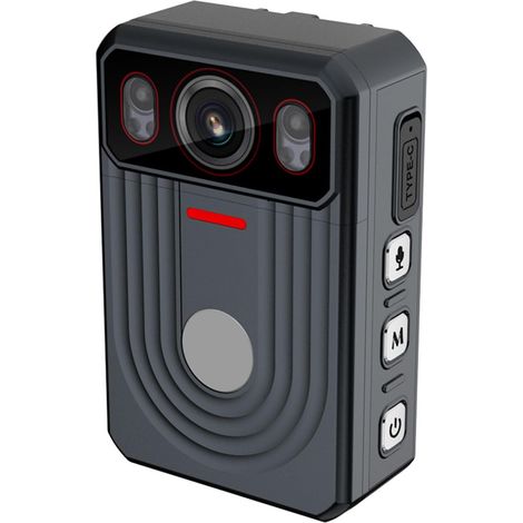 Portable 4G body camera with 3300 mAh battery, 9-hour battery life, IP68 waterproof, night vision, 4K video, GPS, 5G BeiDou streaming, compatible with iOS 11 (4G body camera) (1/5)