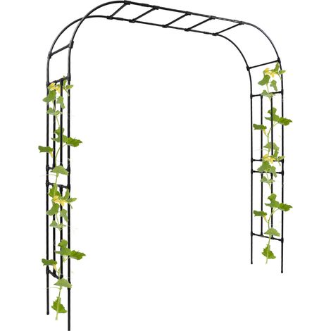 Arche de Jardin pour Plantes Grimpantes, 240x210x40cm,Arceau Métallique pour Rosiers, Tonnelle Décorative Extérieure, Résistante à la Rouille et à la Décoloration, Décoration de Fête (1/5)
