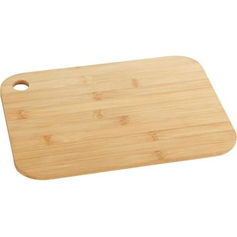 Planche à découper en bambou M - Planche à découper de cuisine avec trou pour les poignées - Bambou écologique 28 x 0,8 x 20 cm (1/5)