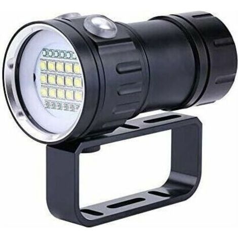 Lampe de plongée sous-marine IPX8 étanche de 18000LM, résistante jusqu'à 80 mètres de profondeur, idéale pour la photographie et la vidéo sous-marines.