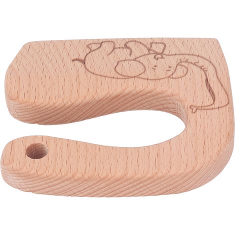 Couteau en bois pour enfants, hachoir à fruits et légumes, hachoir à pain, jouet de cuisine d'extérieur en forme d'éléphant (1/5)