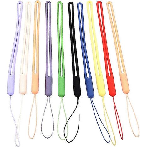 Lot de 10 cordons sifflet pour téléphone portable, dragonnes, cordons de sécurité pour le bureau-19X2cm