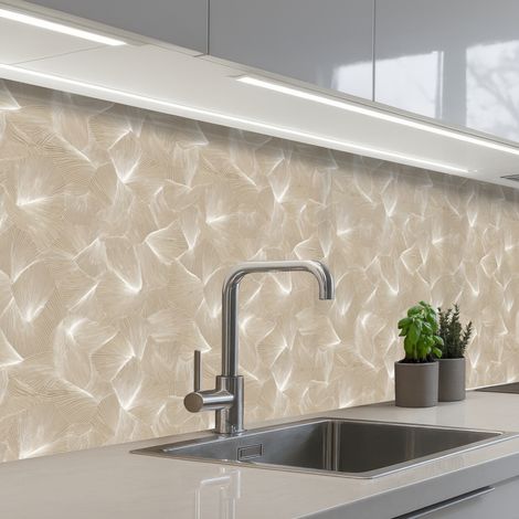 Kitchen Splashback Organic - Texture - Beige 250x60 cm