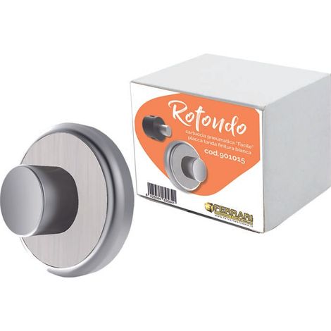 Cartuccia con placca di ricambio per cassette wc ad incasso tonda nera - Idrhaus