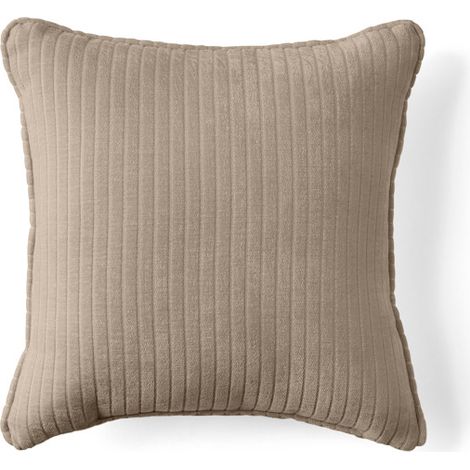 Topaze - coussin - en velours côtelé plat - 40x40 cm - beige (1/4)