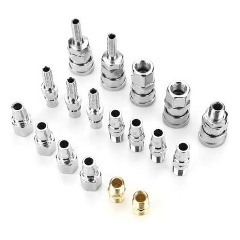 Kit de 18 raccords rapides pour tuyau de compresseur d'air 1/4\ (1/5)