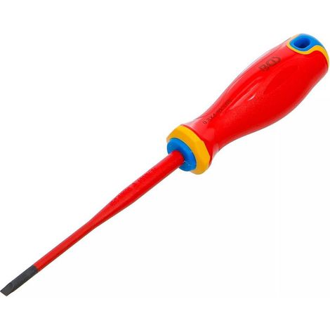 Tournevis VDE Pointe Extra Fine Plat 4 mm - Isolation Sécurisée - Acier, 1000 V - D-Work