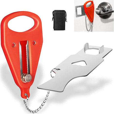 Sécurité des chaînes de porte, verrous de porte robustes et résistants, verrous de sécurité pour portes, verrous de rangement pour armoires de sécurité, verrous de porte pour appartements, hôtels et m (1/2)
