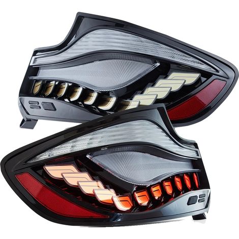 Luci posteriori, compatibili con BMW Serie 2 (F22 F23) M2 (F87) 2014-2021, indicatori di direzione OLED, design impermeabile, fumé (1/2)