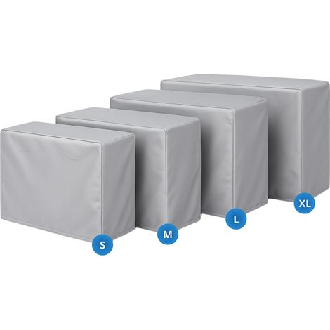Copri Condizionatore da Esterno Impermeabile Taglia XL in PVC Finitura Liscia Grigio