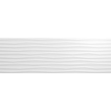 Carrelage mur relief effet béton 32x99 cm PAMUKKALE R BLANCO (1/3)