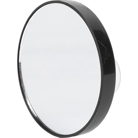 Miroir Grossissant 7,5 Cm Clear View Miroir Grossissant 10x avec 3 Ventouses Polyvalent pour Les Voyages (Black) (1/4)
