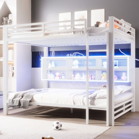 Letto a castello con 6 vani e LED 140x200 OKMYHOME (1/5)