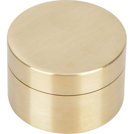 Boîte de Rangement Étanche en Laiton pour Pièces et Bijoux - Forme Ronde, Protection Contre la Poussière et l'Humidité (Taille M) (1/5)