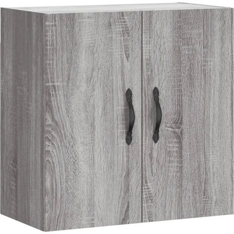Pratico armadio a muro portaoggetti 60 x 31 x 60 cm in legno multistrato grigio sonoma 020048802