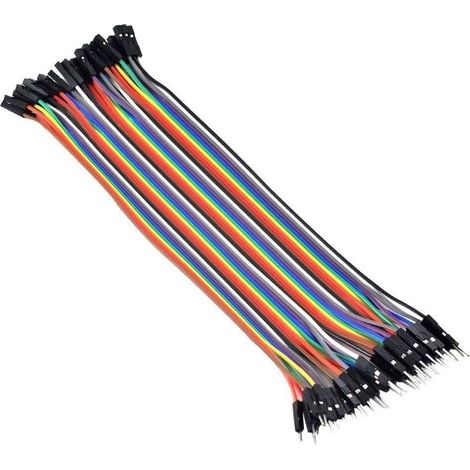 120PCS 20cm Mâle à Femelle fil Cavalier Câble pour Breadboard câble de test de circuit (1/2)