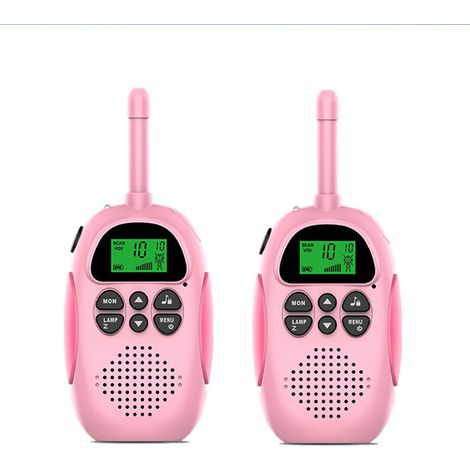 2 talkies-walkies enfants, 16 canaux, portée 3 à 5 km, lampe torche LED, verrouillage touches, ABS et silicone (1/5)