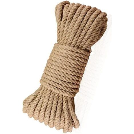 10 mètres de Corde de Jute Corde de Jute de 10 mm de diamètre pour la décoration, Le Jardinage, Les griffoirs à Chat (1/5)