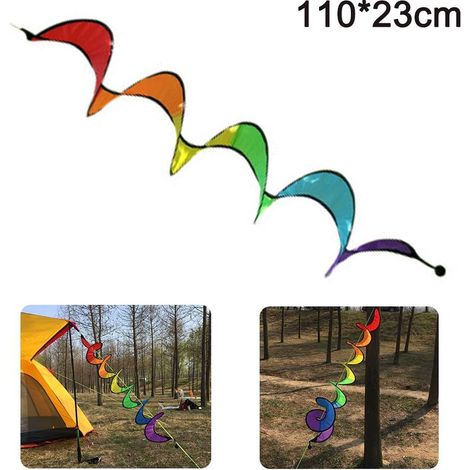 Guirlande à vent rotative colorée pour jouet de camping dynamique (1/5)