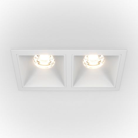 Maytoni Alfa LED Downlight Encastré Twin Dimmable Blanc, 1000lm, 3000K