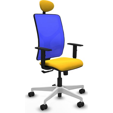 Chaise de bureau piqueras y crespo Motilla bleu maille (1/2)