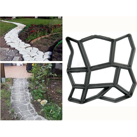 Lot de 2 Moule à Pavé Béton en Résine Pavage Moules Pierres Stepping Stone pour Jardin Allée Chemin