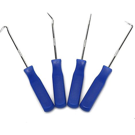 Ensemble de 4 outils à main portables pour l'extraction de joints toriques d'huile, comprenant un pic et un crochet pour voiture. (1/4)