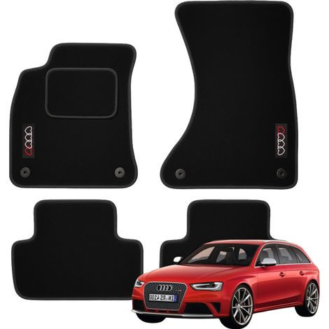 Alfombrillas de terciopelo para Audi A4 B8 2007-2015 Alfombrillas de terciopelo para coche con bordado A4 B (1/5)