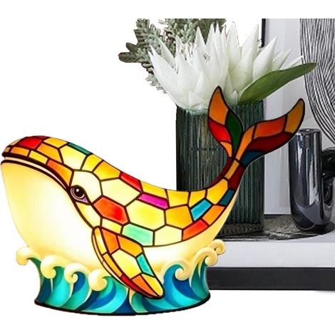 Générique Lampe de Table Mignonne Baleine Décorative en Résine (1/5)
