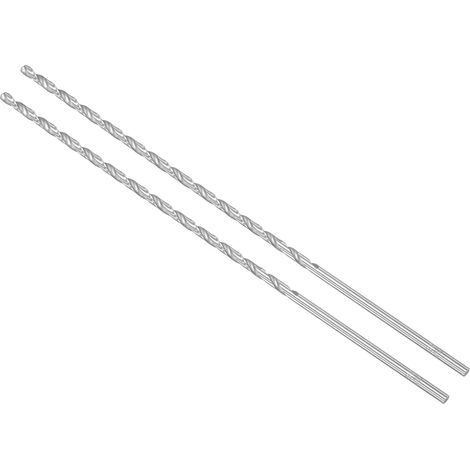 Forets Hélicoïdaux Extra Longs en Acier Rapide, 3,5mm Diamètre 300mm Longueur, Foret Hélicoïdal Droit – Applications : pour Métal, Bois, Plastique, Aluminium, 2 Pièces (1/5)