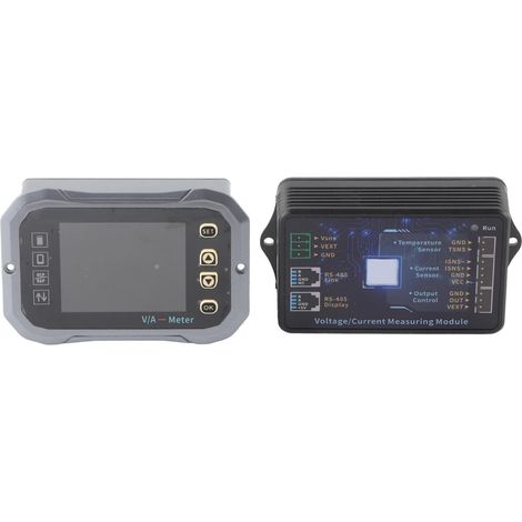 Moniteur de Batterie Intelligent 100 A, Coulomère Rv Avec Shunt, Moniteur de Batterie Ampèremère de Tension de Caravane élecrique Kh110f Avec écran A mené 2,4 Pouces (1/5)