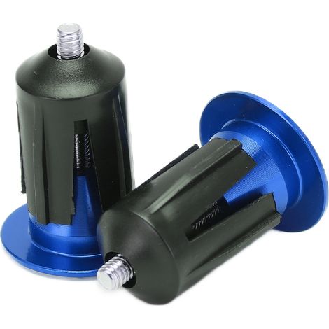 2 pièces Bouchons de Poignée en Alliage Léger, Capuchons de Protection pour Vélo de Route et VTT Bleus (1/5)