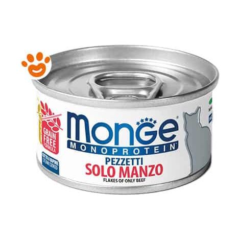 Monge Cat Monoprotein Pezzetti Solo Manzo - Lattina 80 Gr -