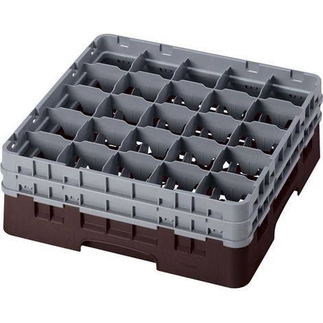 Casiers de lavage - Haut max 15.5 cm - 50 x 50 x 18.4 cm - Brun - Lot de 4 - Cambro