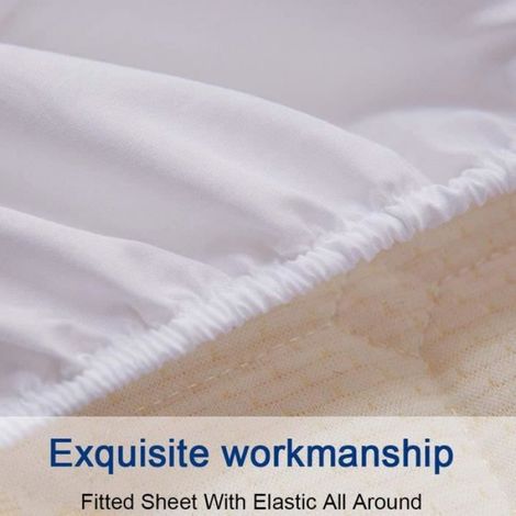 Ensemble De Literie Fibre 3 Pièces Housse de Couette Satin Drap-Housse Taie d'Oreiller de Luxe Parure de Lit Literie Accessoires (1/4)