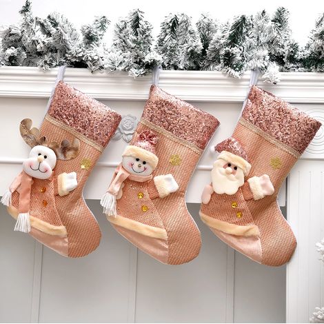 3 bas de Noël, nouvelles décorations de sapin de Noël à suspendre (1/5)