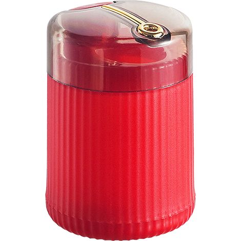 Porta stuzzicadenti a scomparsa, dispenser a pressione, scatola portaoggetti compatta per la casa, rosso (1/5)