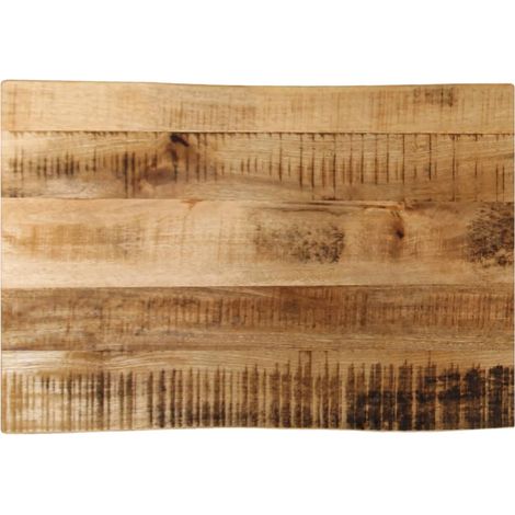Tischplatte mit Baumkante 50x40x2,5 cm Raues Mango Massivholz vidaXL