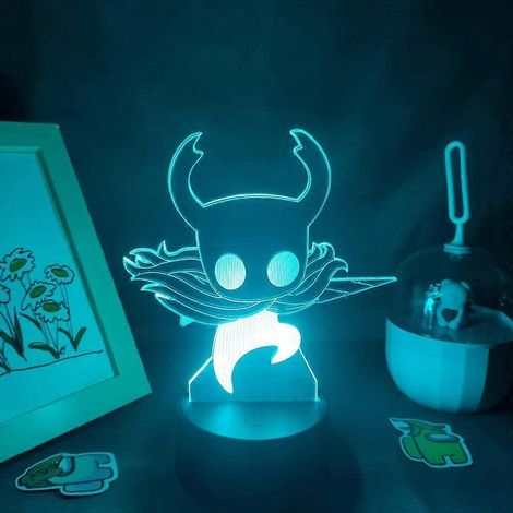 Décorations de fête du Nouvel An 2022 : Lampes 3D personnalisées Hollow Knight, veilleuses néon LED RGB, jouets d'anniversaire pour les amis, chambre d'enfant (1/5)
