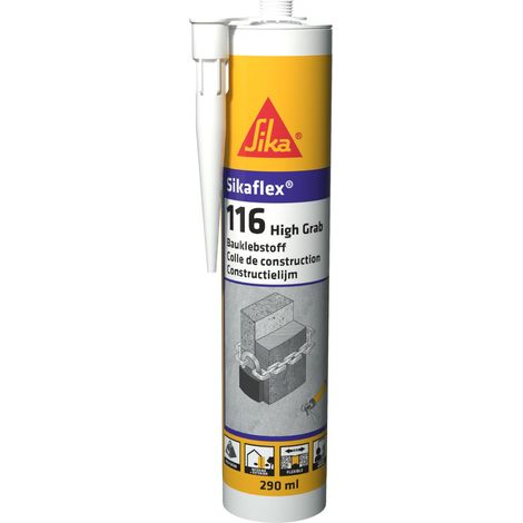 SIKA Collante di montaggio - Sikaflex 116 High Grab Bianco - buona adesione iniziale - adatto per materiali comuni - senza solventi - 300 ml