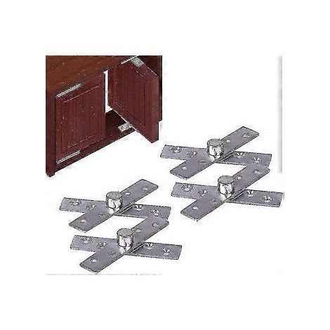 Stück Edelstahl-Drehscharniere, 360°-Drehscharniere mit verdeckter Drehung, oberes und unteres Türscharnier, für Schrank-, Fenster- und Türsysteme