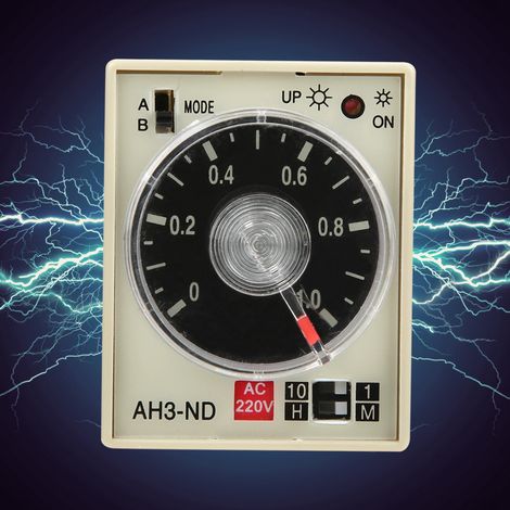 Einschaltverzögerungsrelais Mini Mehrfachzeitperiode Einstellbarer B Doppelmodus AH3 ND AC220V (1/5)